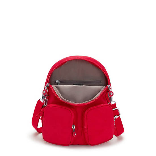 Kipling Firefly Up Convertible Backpacks Red Rouge | AU 1577UZ